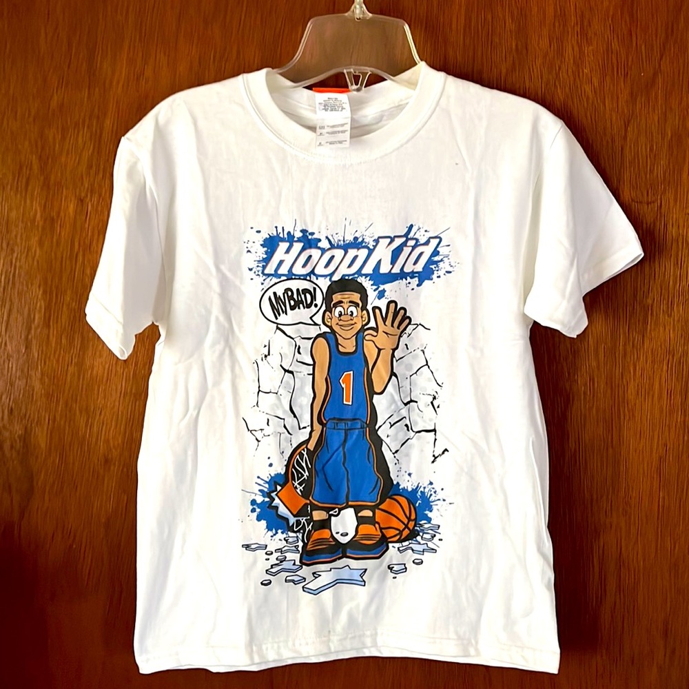 Hoop Kids S/S Youth Basketball Theme Tee